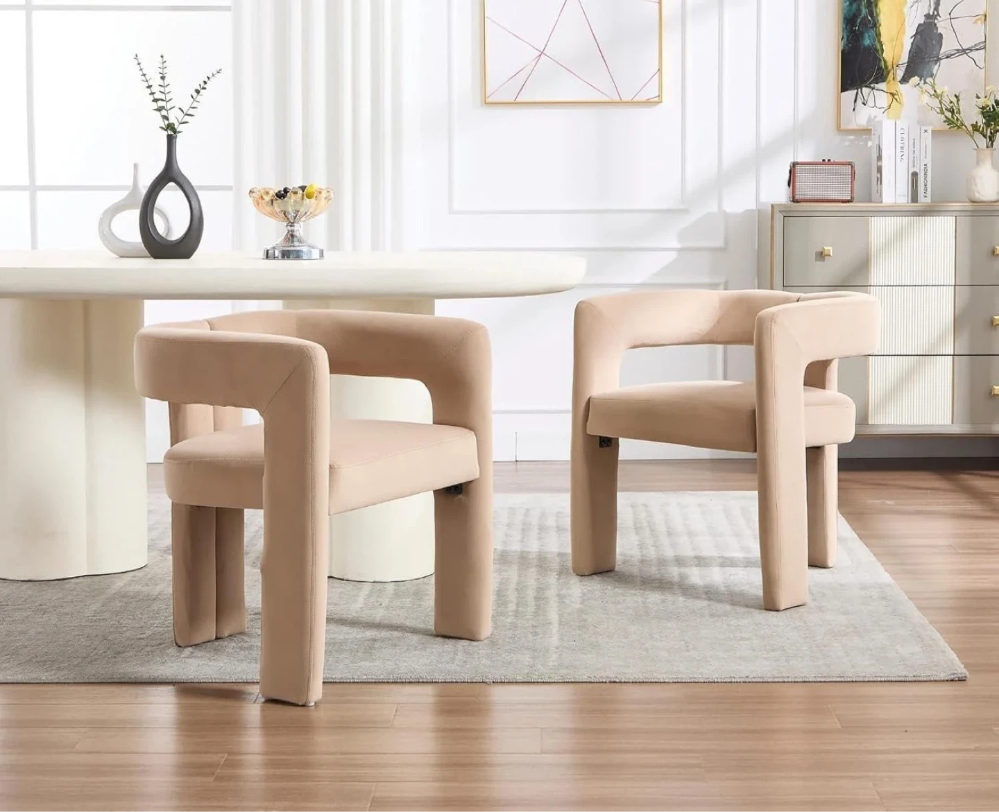 Khaki Dining Chairs Set of 2