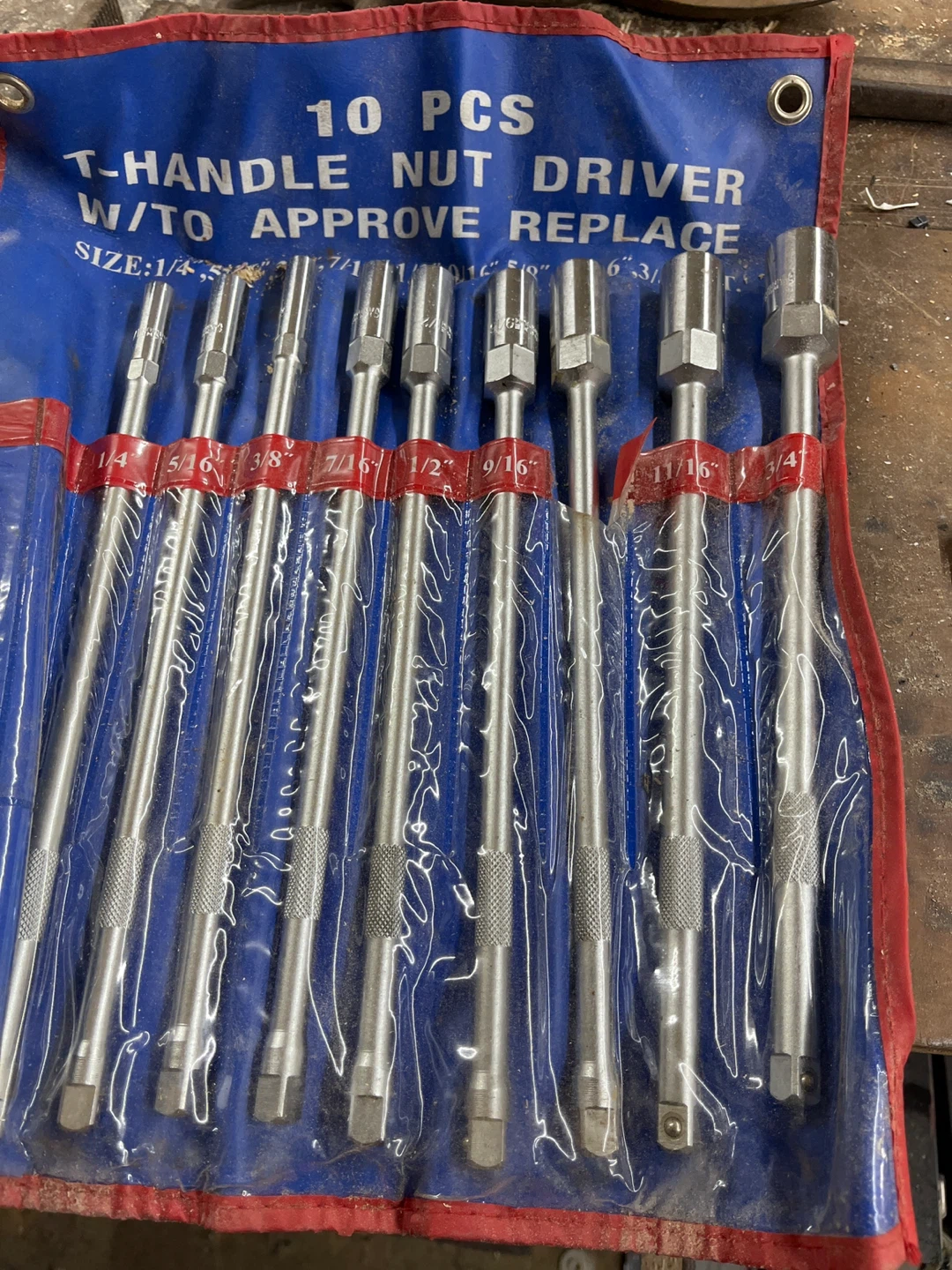 10 Pcs T-Handle Nut Driver Set