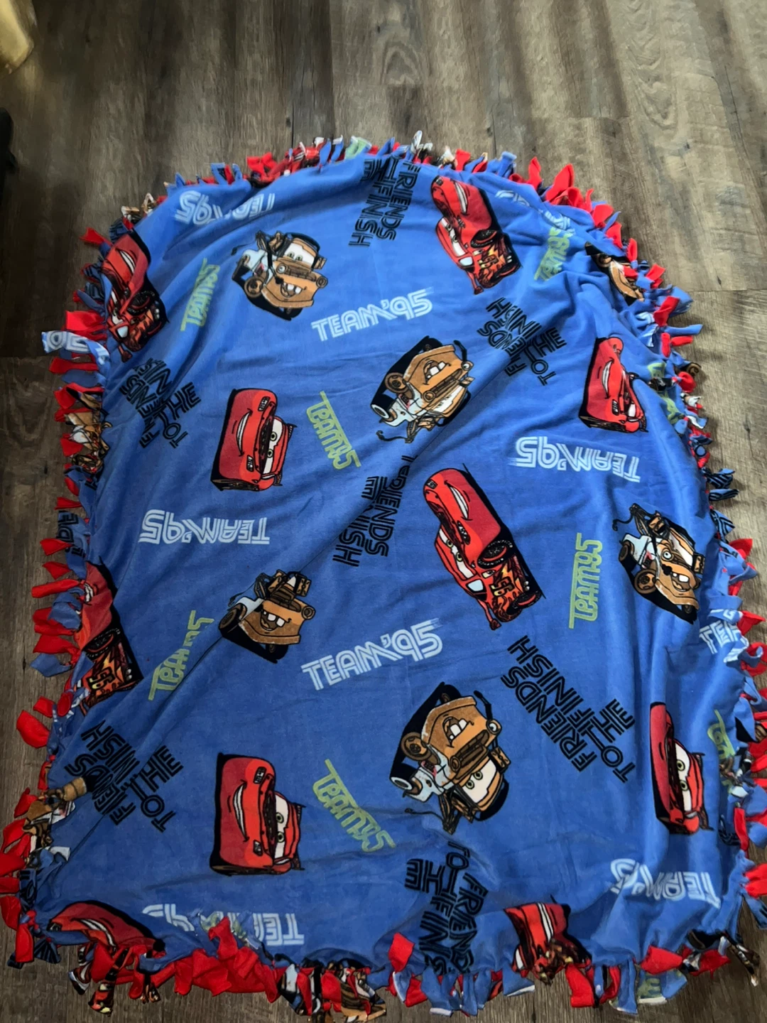 Disney Pixar Cars Fleece Tie Blanket ⚽ - photo 2