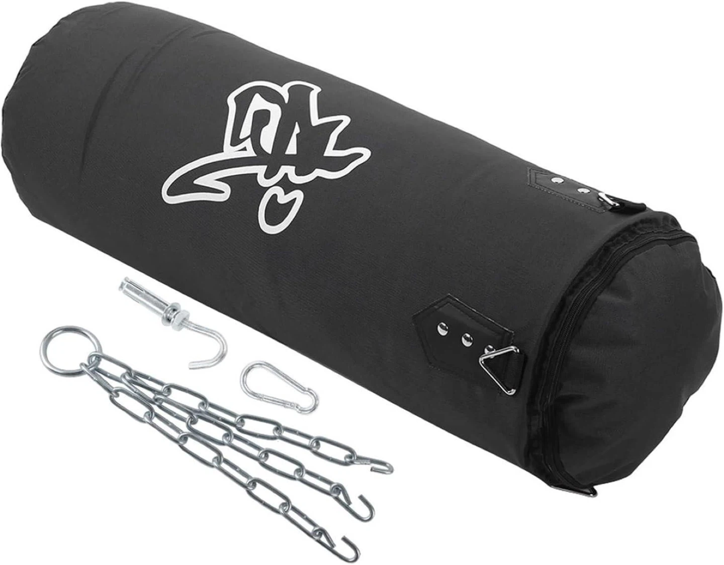 Black Punching Bag Unfilled with Hanging Chain Set - photo 2