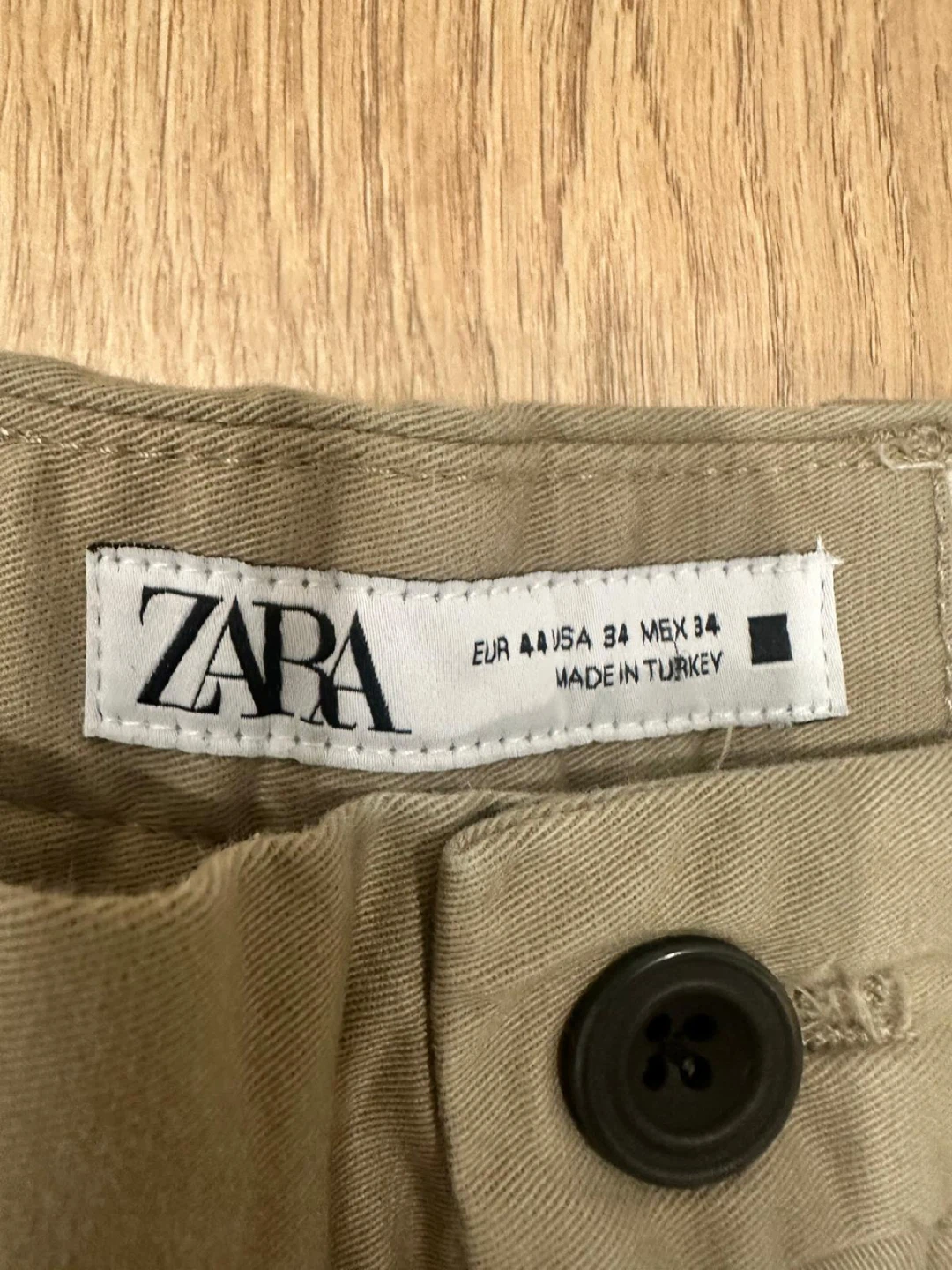 ⚽️ ZARA Chinos Size 34 Made in Turkey - photo 3