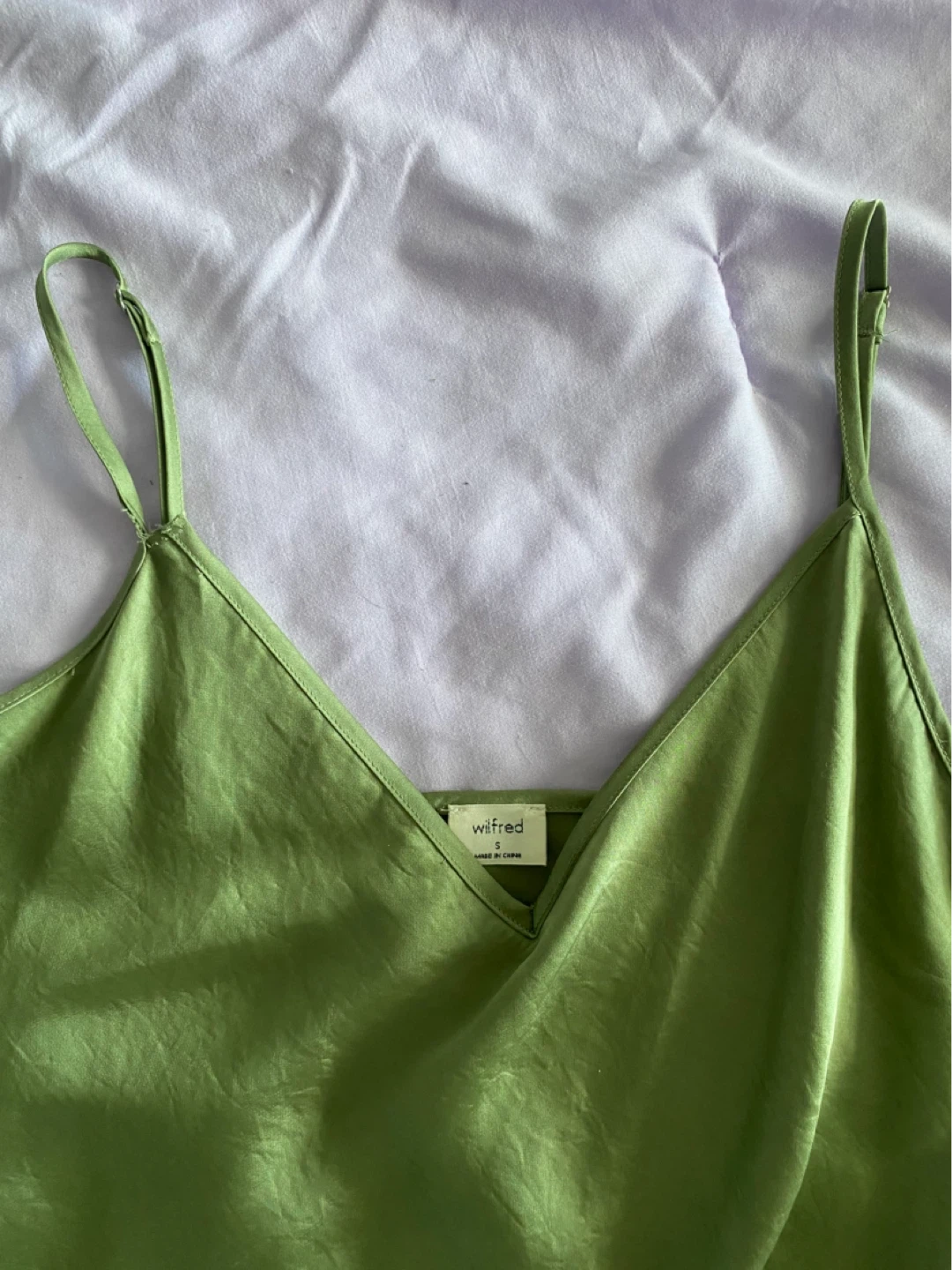 Wilfred green slip dress S - photo 2