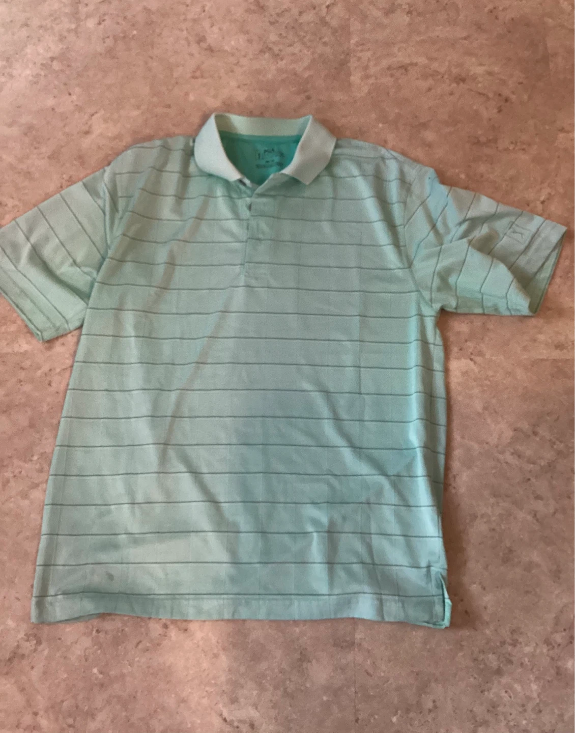 PGA striped performance golf polo