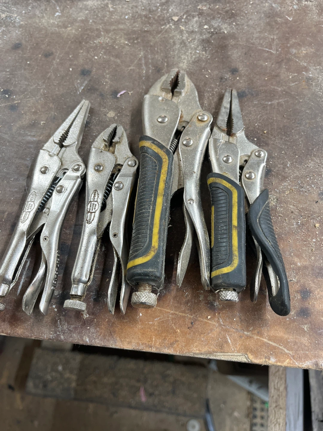 Set of 5 Locking Pliers