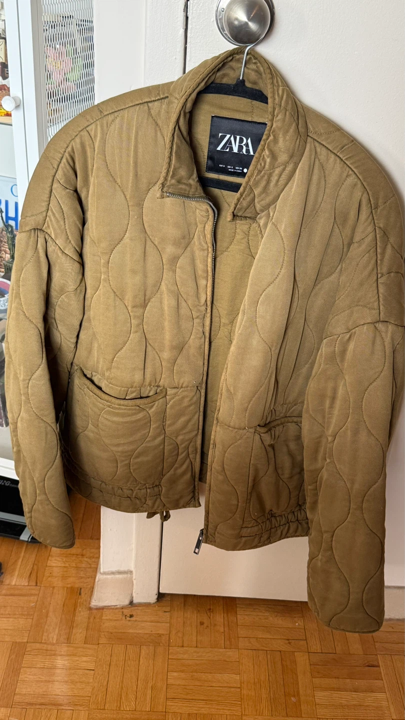 ZARA Quilted Bomber Jacket