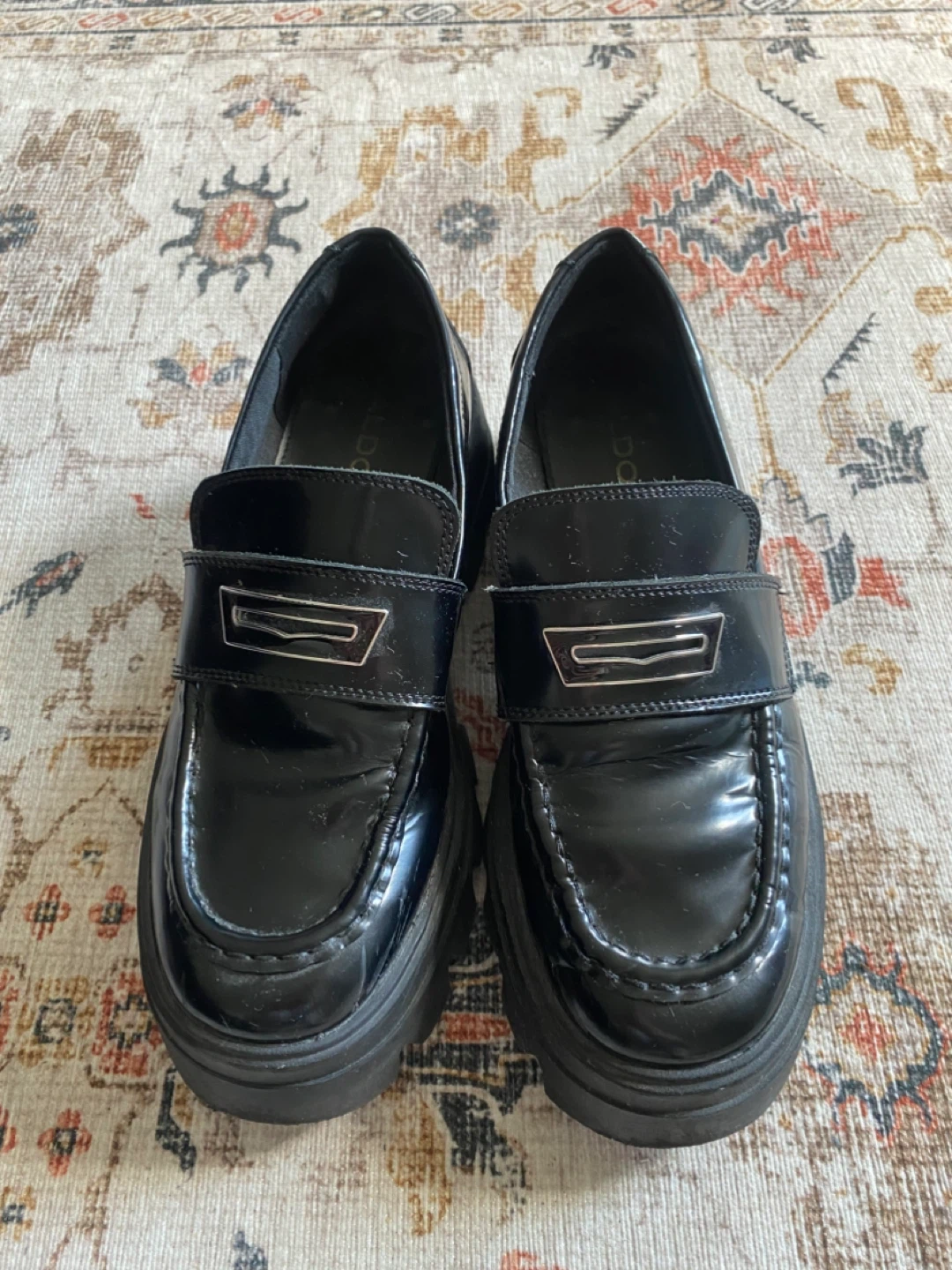ALDO Black Patent Platform Loafers - photo 2