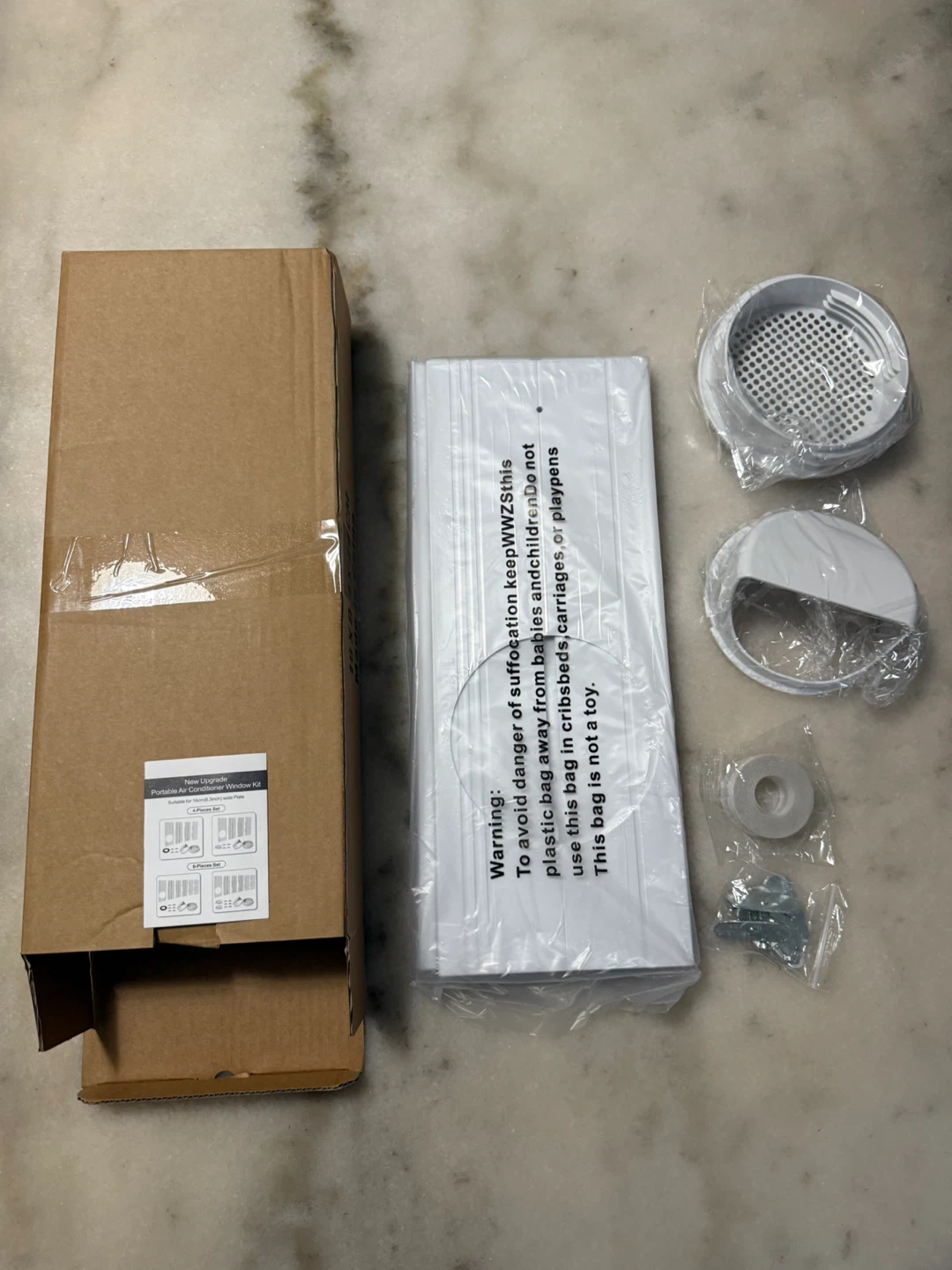 Universal Portable AC Window Vent Kit, 5.1”/5.9” Exhaust Hose - photo 3