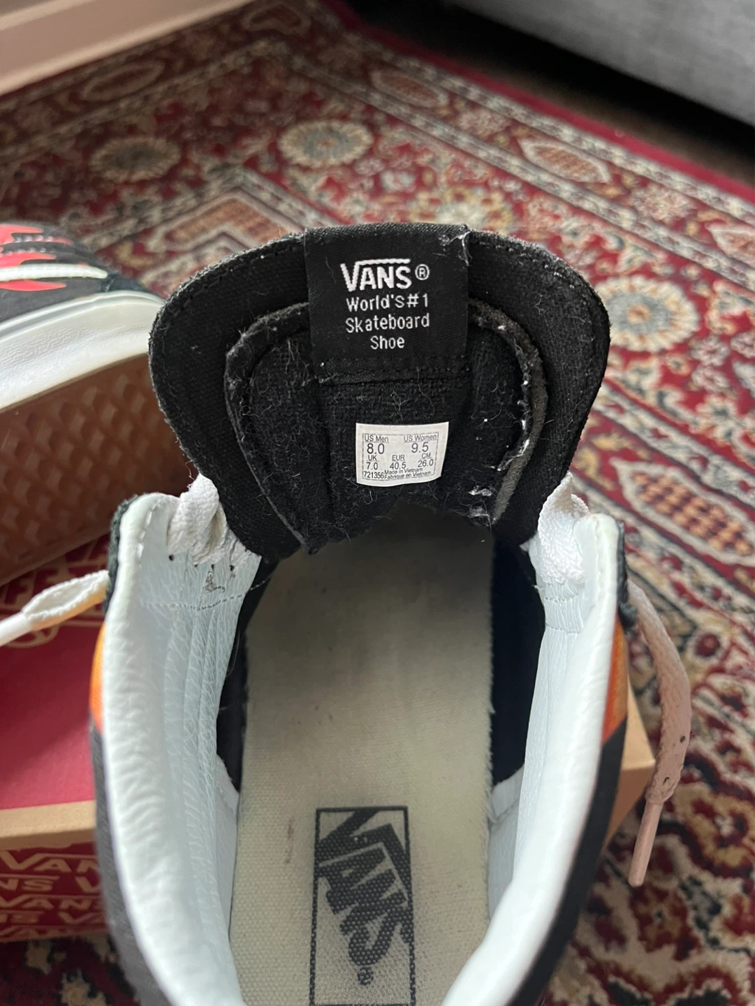 Vans Sk8-Hi Flame Skate Shoes - photo 2