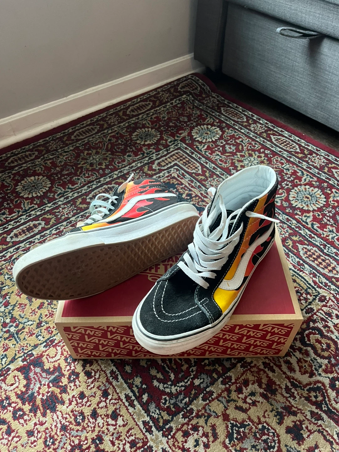 Vans Sk8-Hi Flame Skate Shoes
