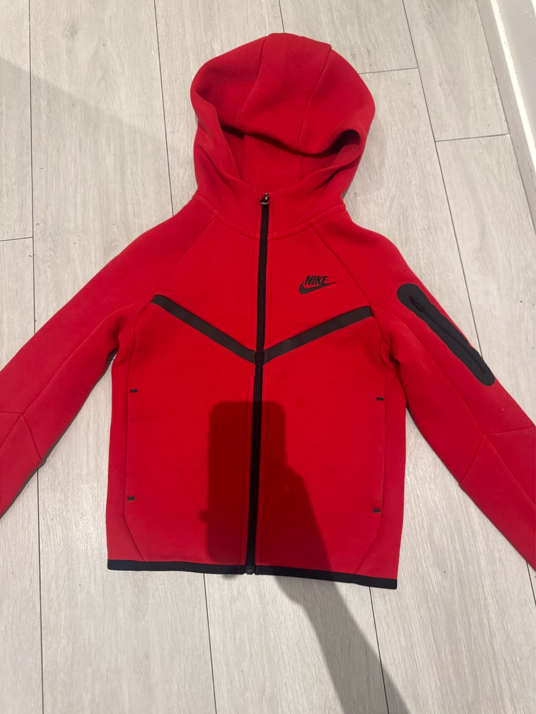Nike Tech Fleece Hoodie Red Youth Small
