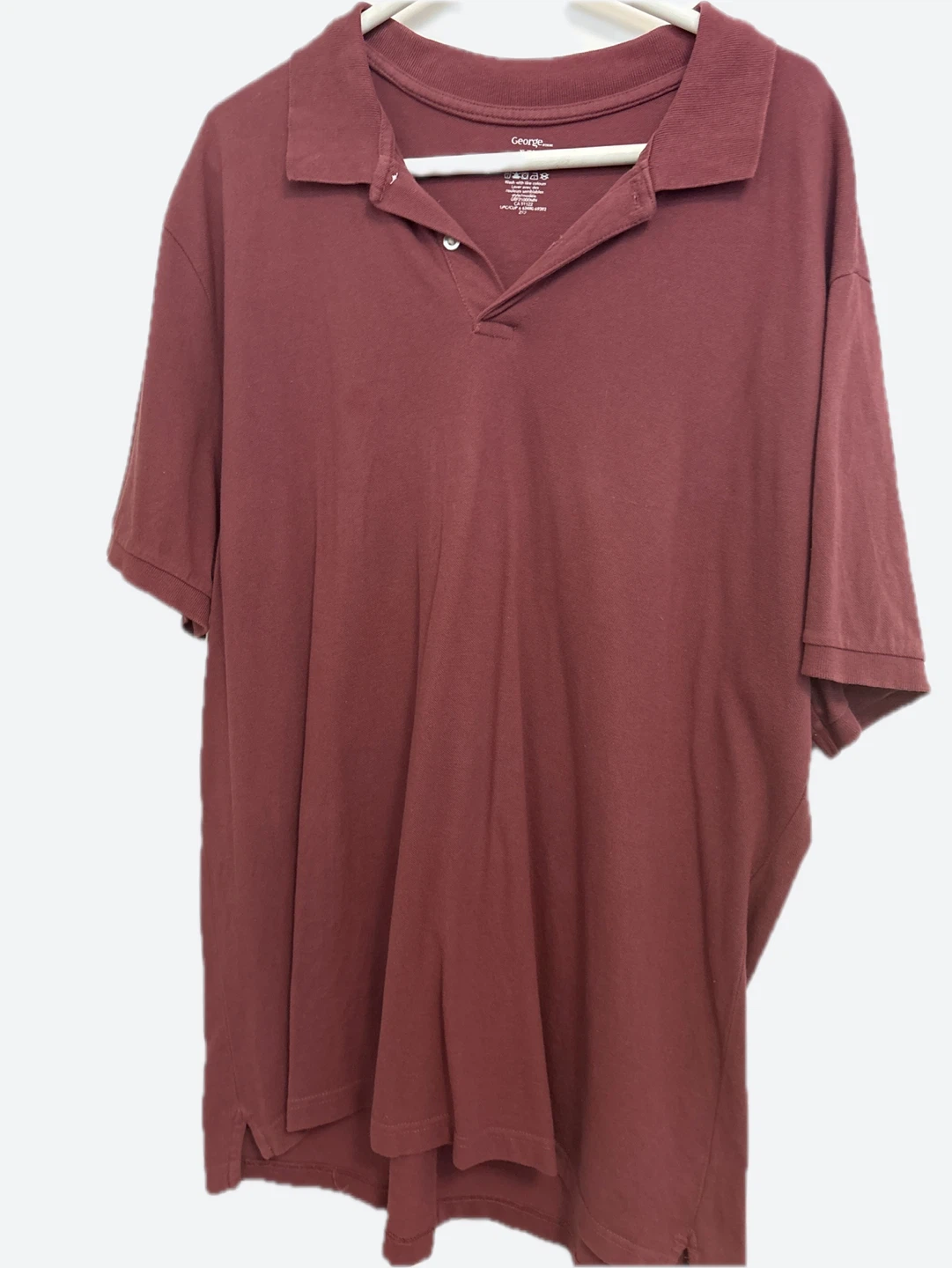 George Men's Short Sleeve Polo Shirt - Burgundy