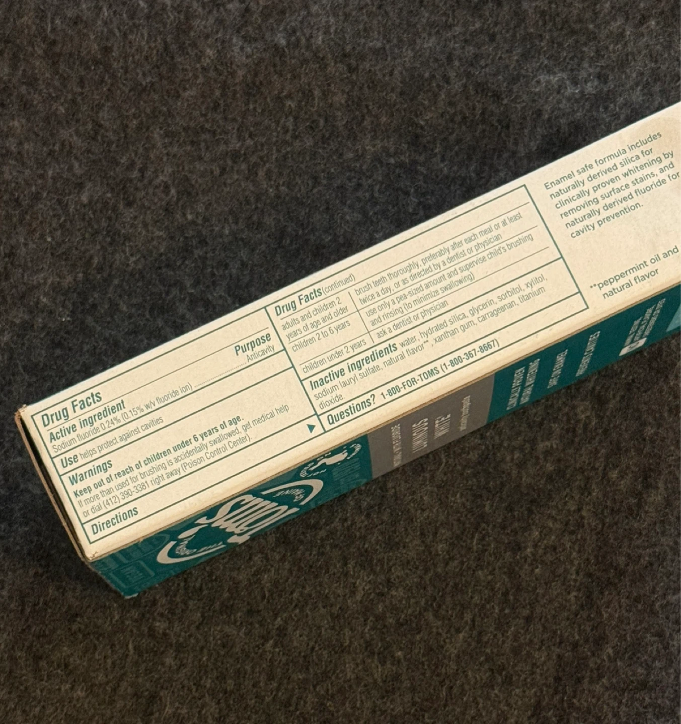 ⚽Tom's of Maine Luminous White Anticavity Toothpaste, Clean Mint - photo 4