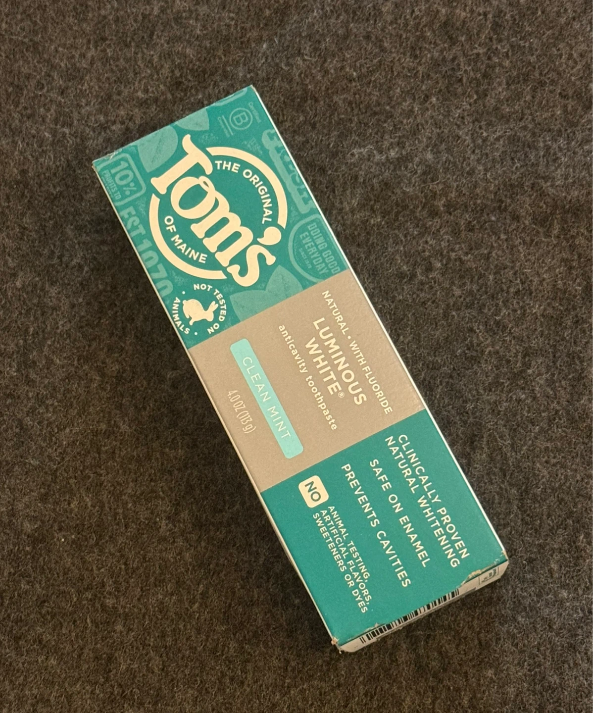 ⚽Tom's of Maine Luminous White Anticavity Toothpaste, Clean Mint - photo 3