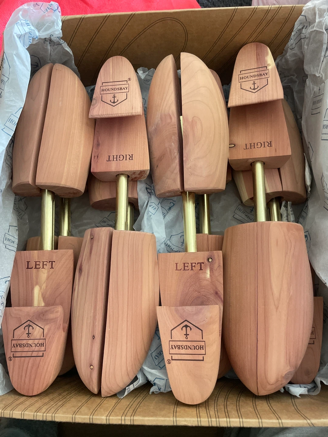 ⚽️ Houndstooth Cedar Shoe Trees (4 Pairs) M 8-9.5 US