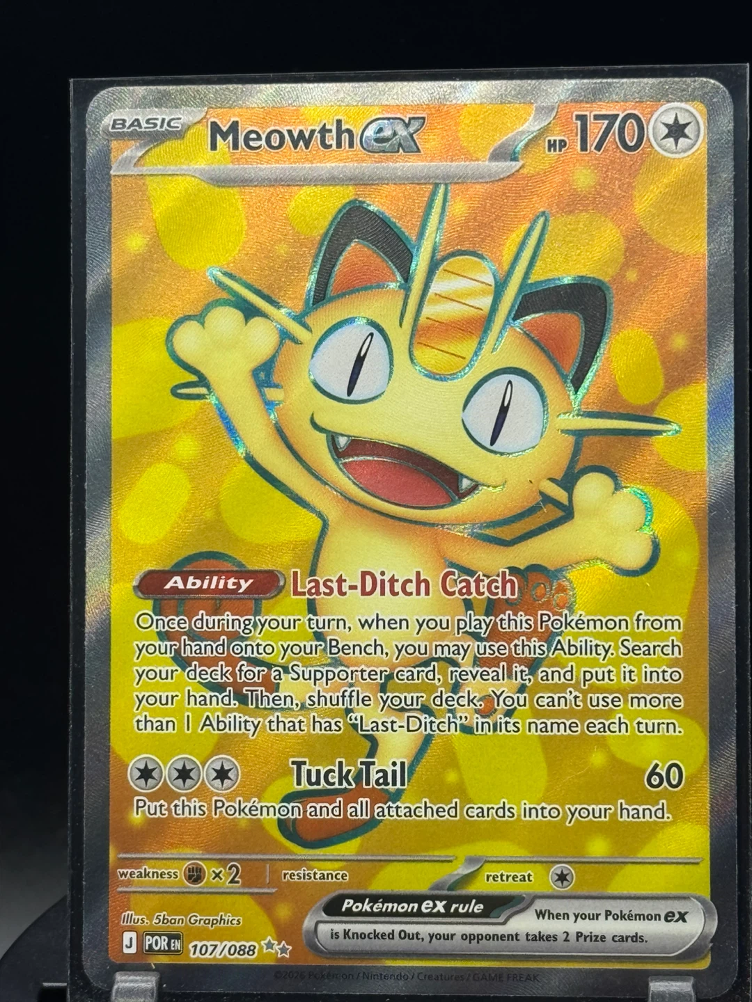 Pokemon Meowth EX Card