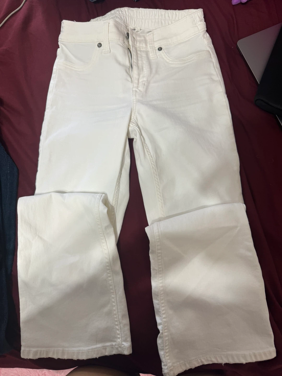 Aerie White Bootcut Jeans