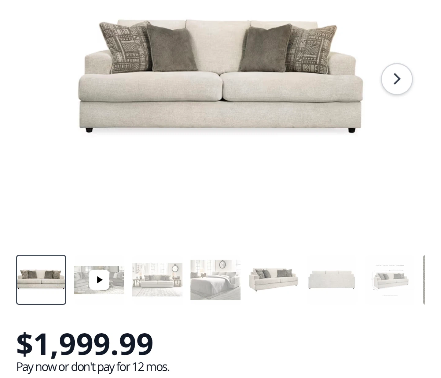 Ashley Queen Sleeper Sofa Bed/ Gray Pullout Couch - photo 2