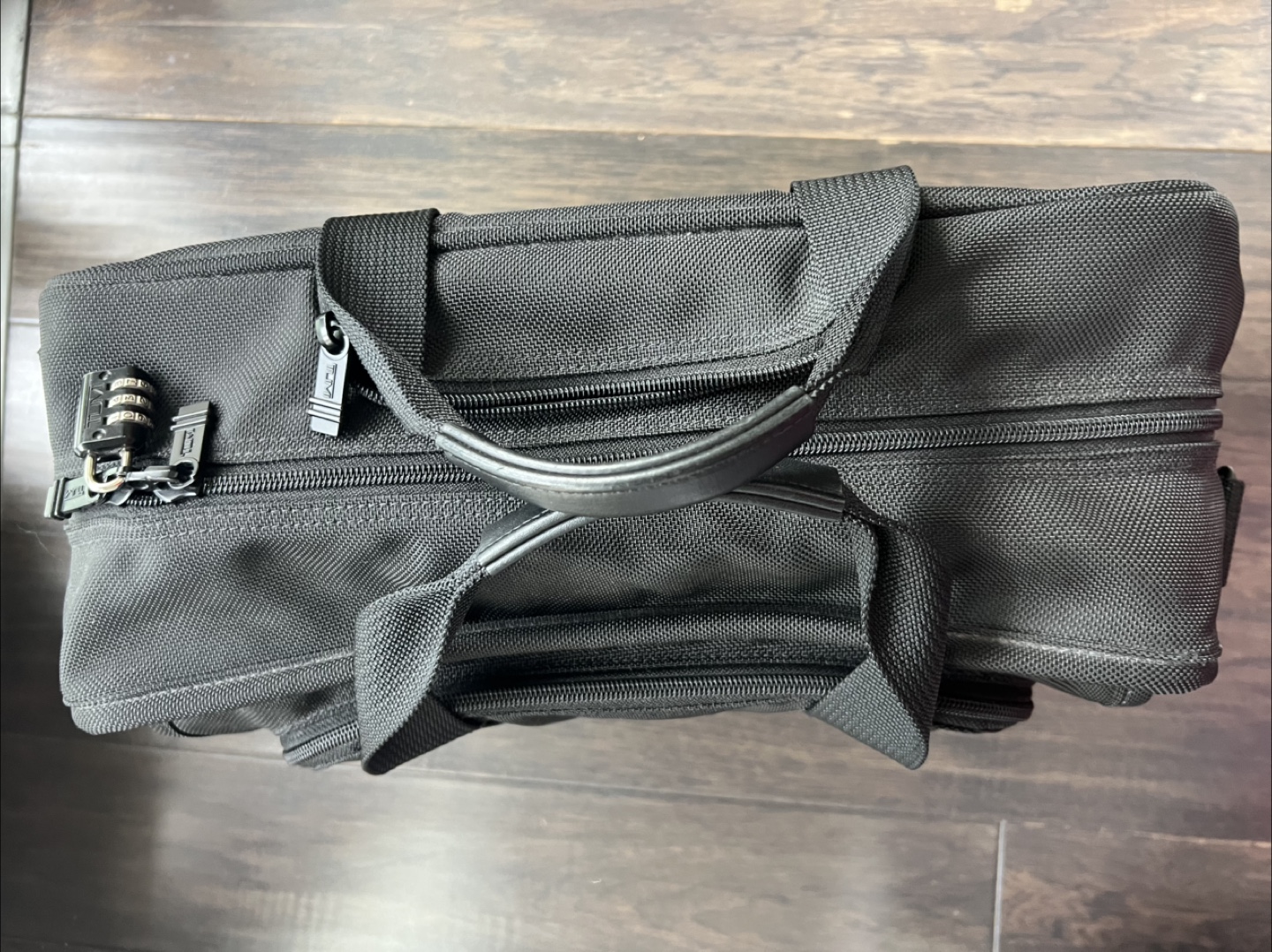TUMI Black Ballistic Nylon Briefcase with Combination Lock - photo 2