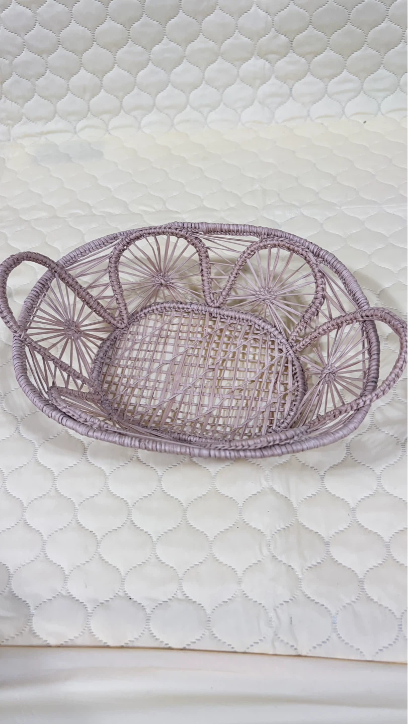 ⚽ Woven oval basket with handles - photo 3