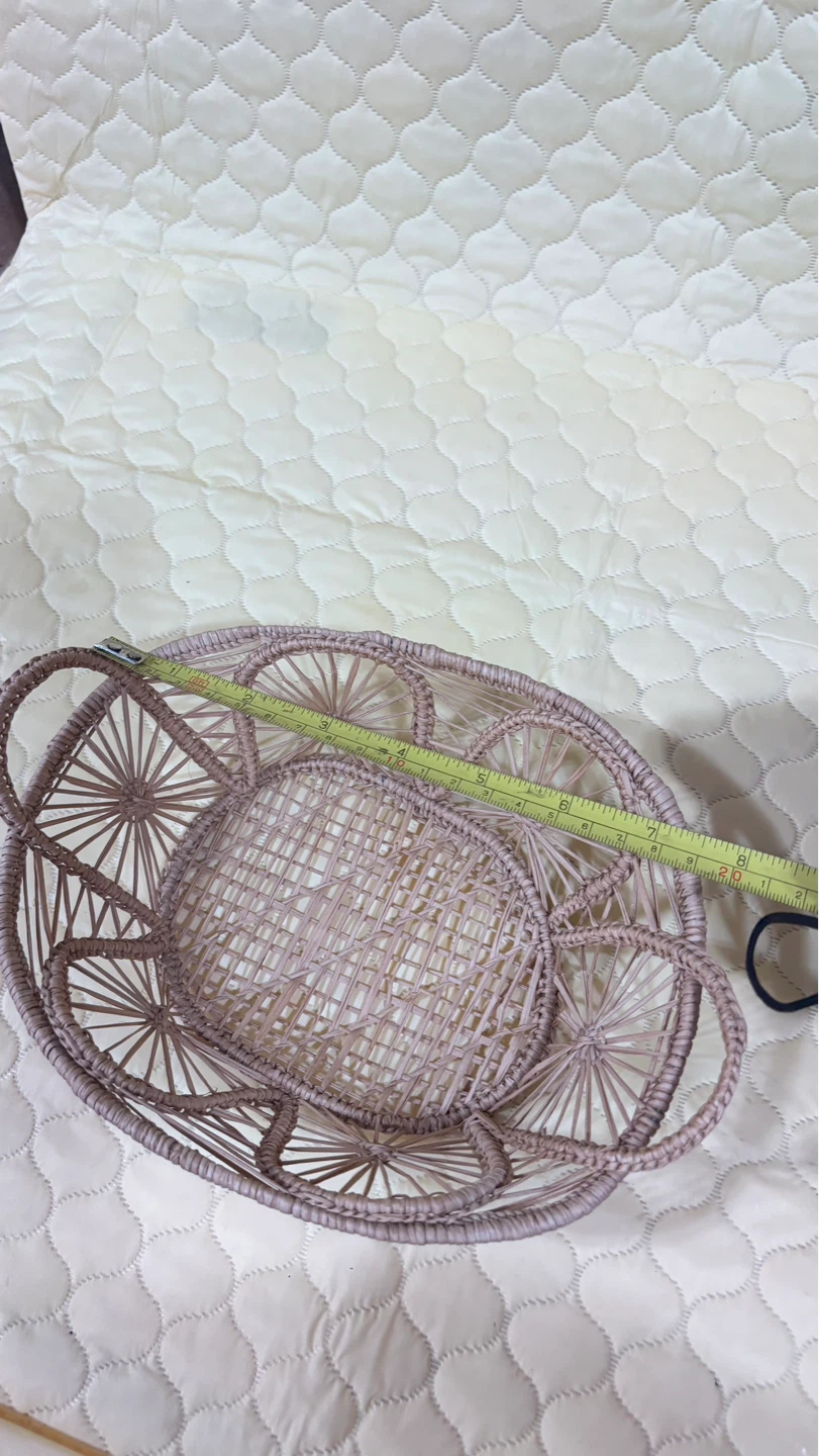 ⚽ Woven oval basket with handles - photo 2