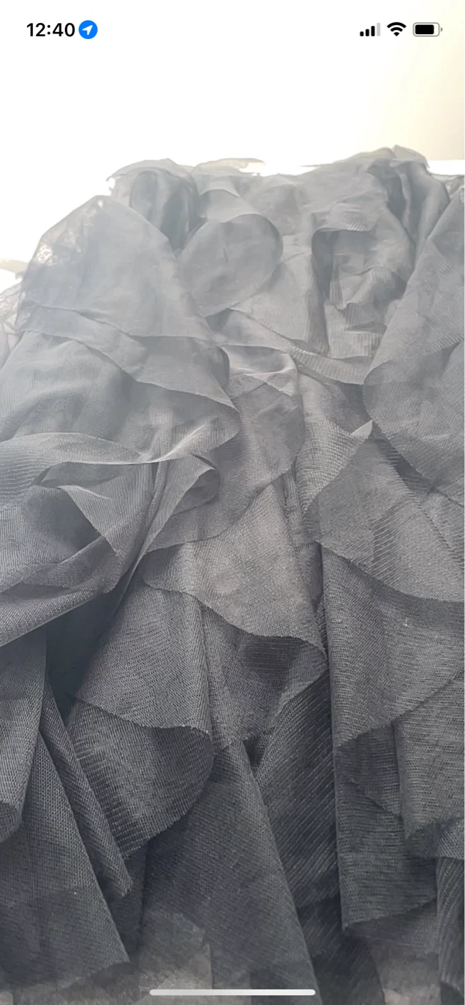 Black Ruffle Tulle Maxi Skirt - photo 3