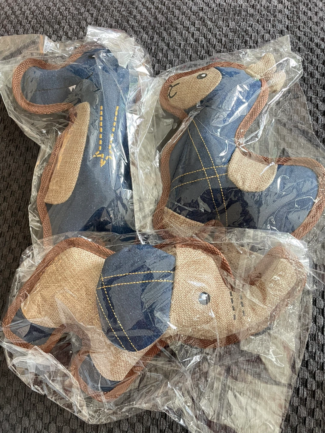 ⚽️ New Set of 3 Tough Plush Animal Dog Toys
