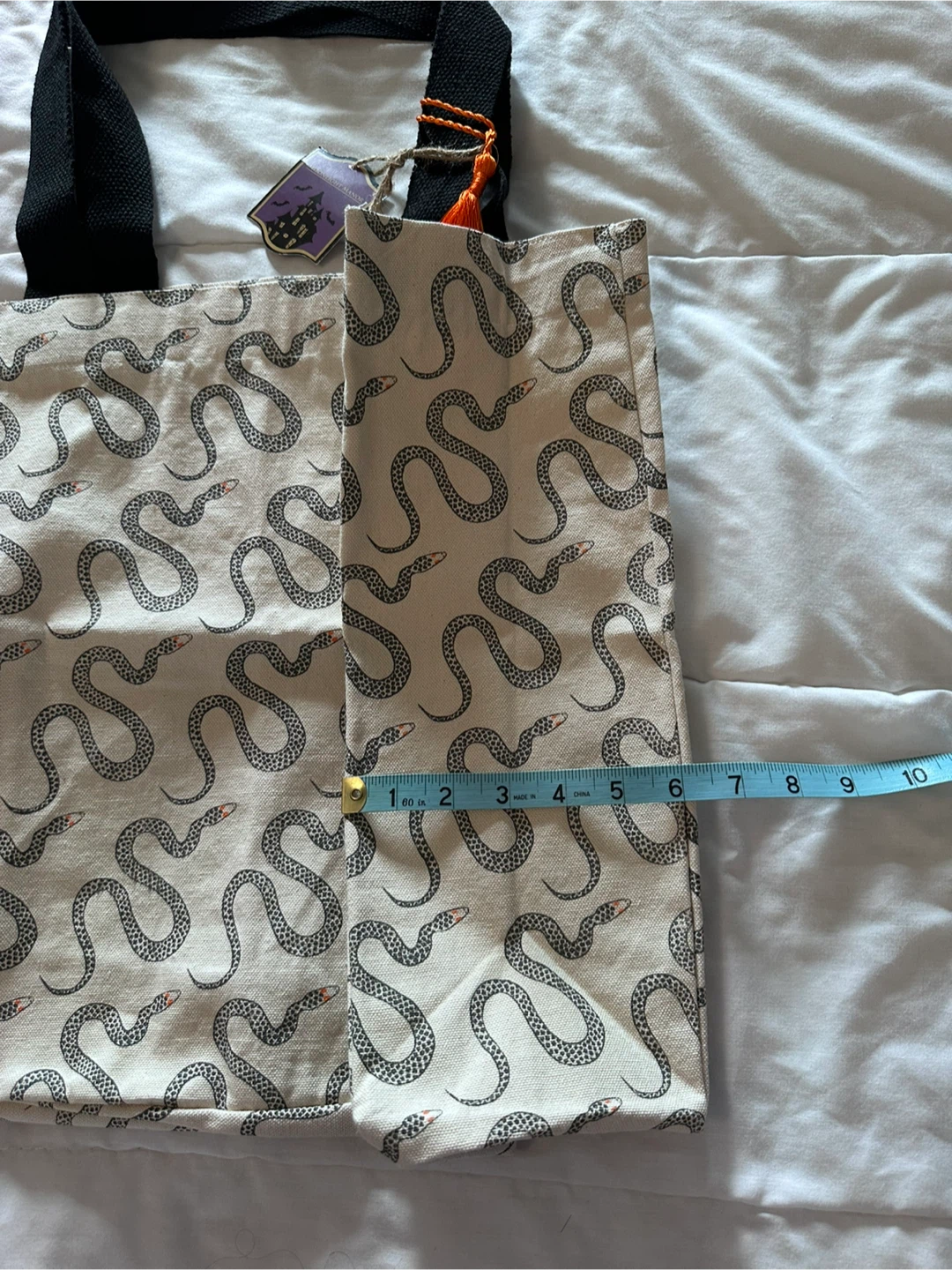 Moonlight Manor Halloween Snake Canvas Tote Bag ⚽️ - photo 3