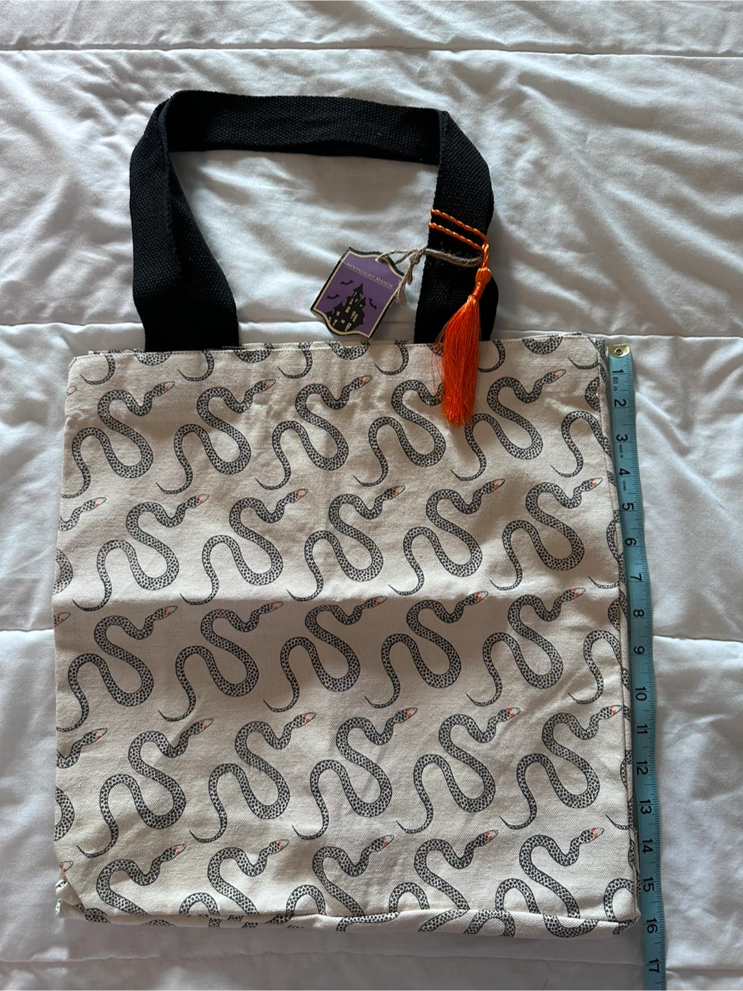 Moonlight Manor Halloween Snake Canvas Tote Bag ⚽️ - photo 2