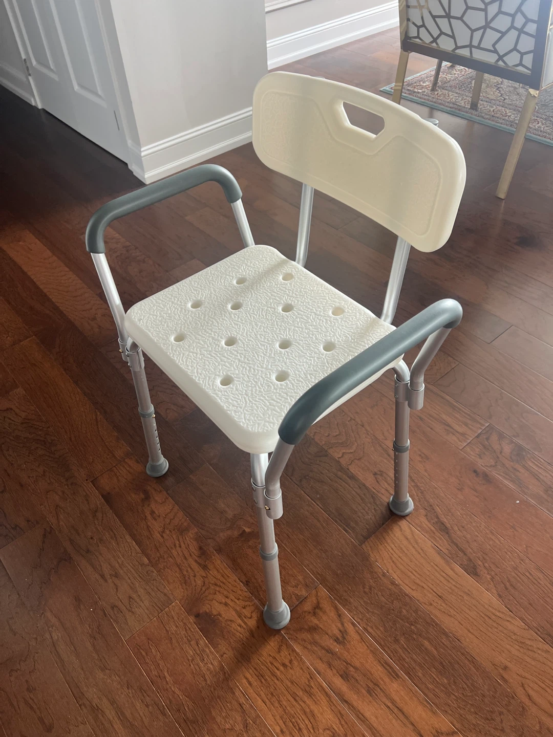 Adjustable Shower Chair with Back and Arms