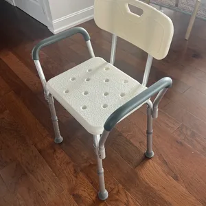 Adjustable Shower Chair with Back and Arms