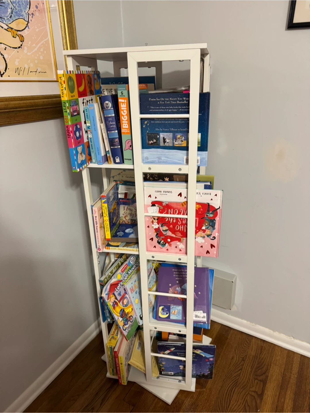White Rotating Bookcase - photo 3