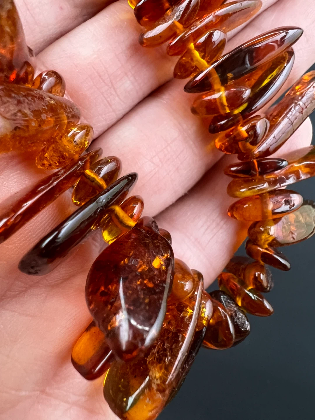 Vintage Genuine Baltic Amber Statement Necklace - photo 3