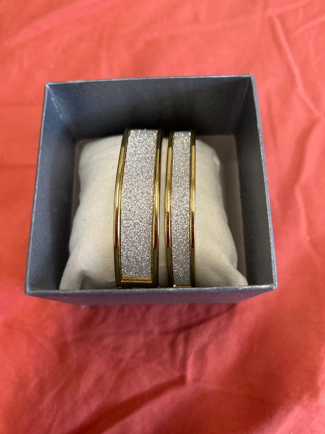 STRADA Gold Tone Sparkle Bangle Watch Set - photo 3