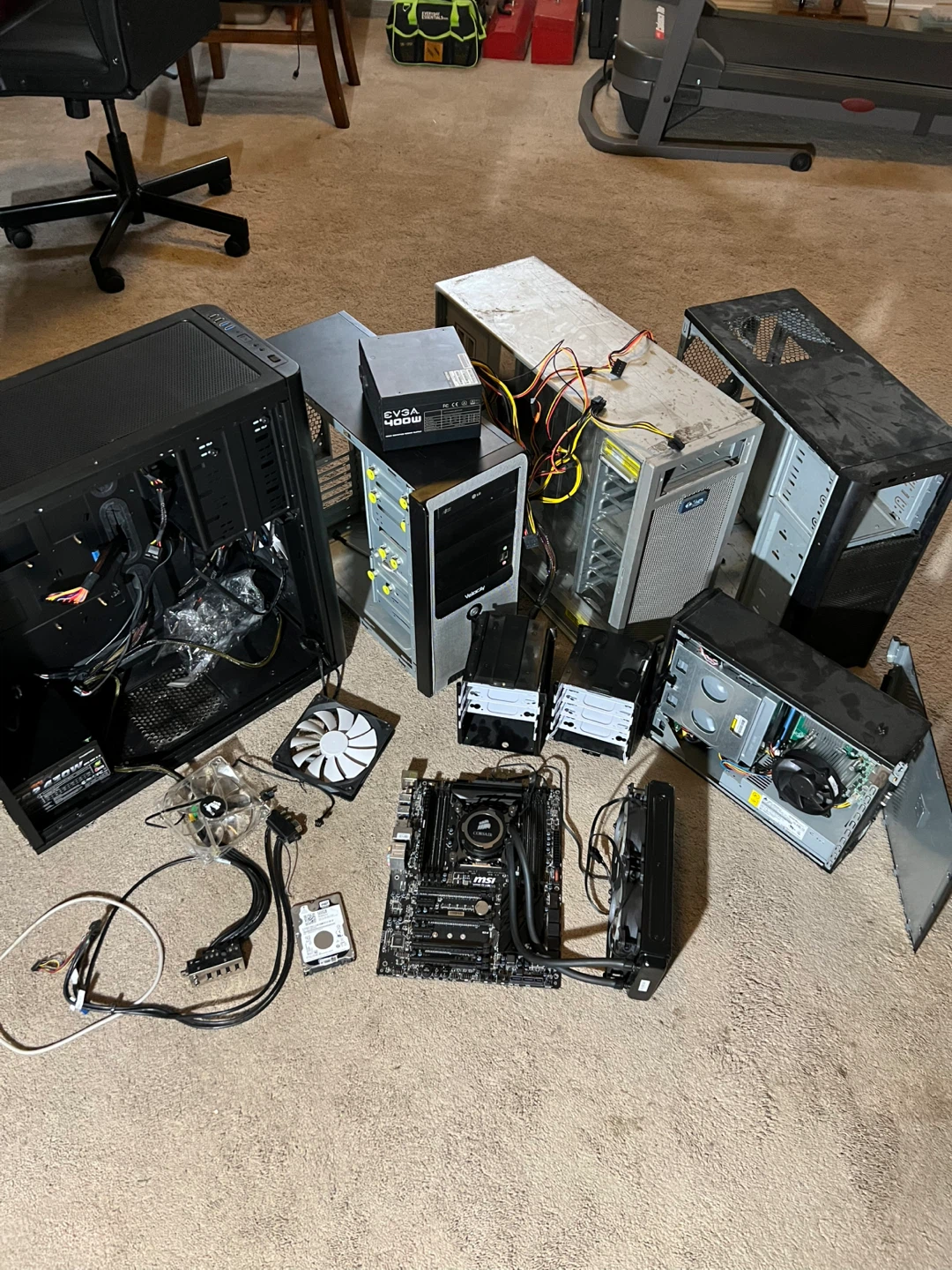 A lot of PC parts