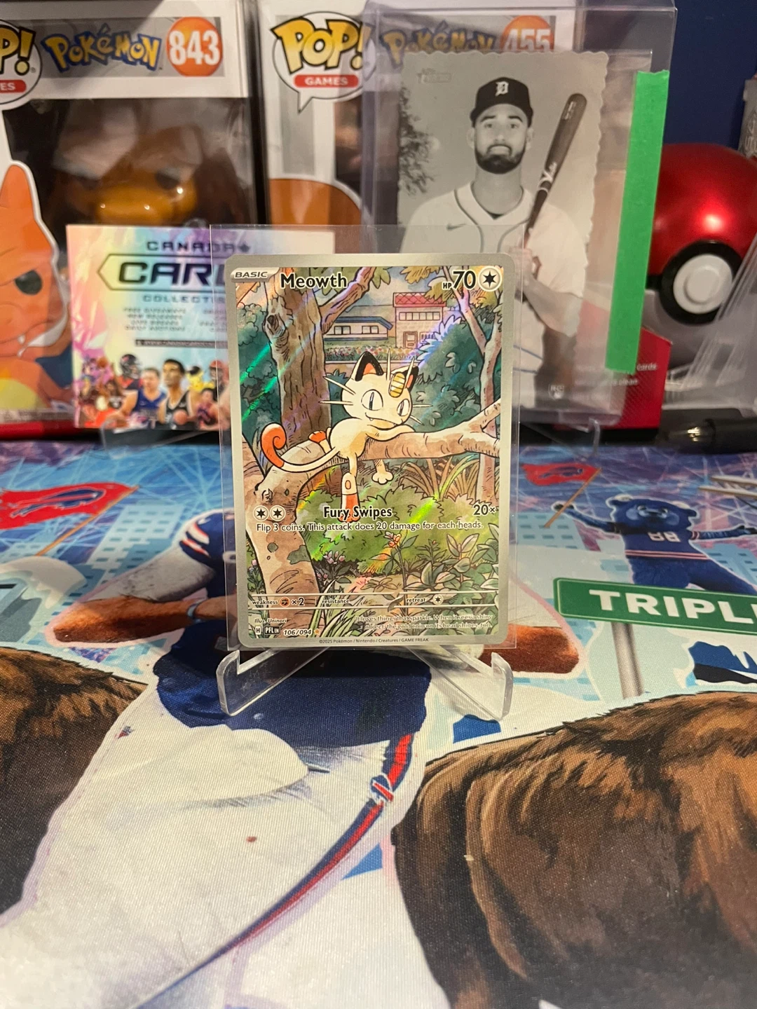 Pokémon Meowth Card illustration rare phantasmal flames 106/094