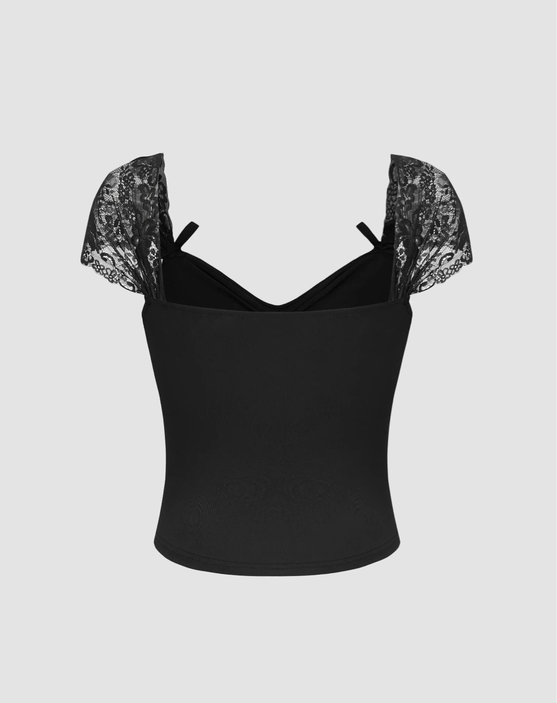 Black Lace Trim Camisole Top - photo 5