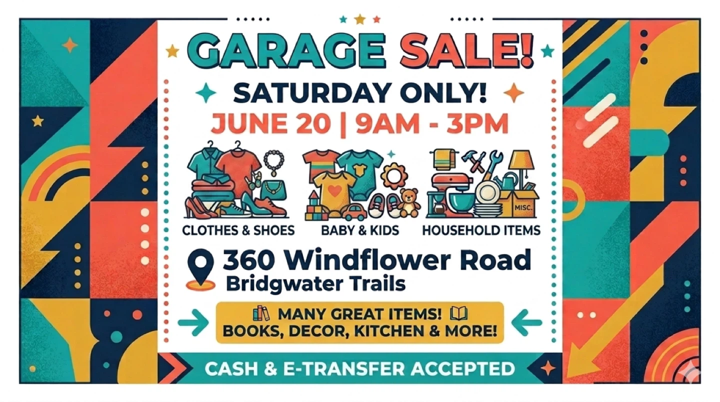 Garage Sale - Saturday June 20