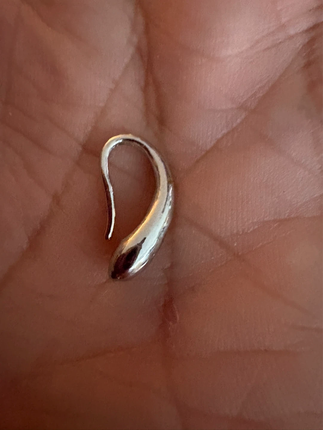 ⚽️ 925 Sterling Silver Teardrop Hoop Earrings - photo 3