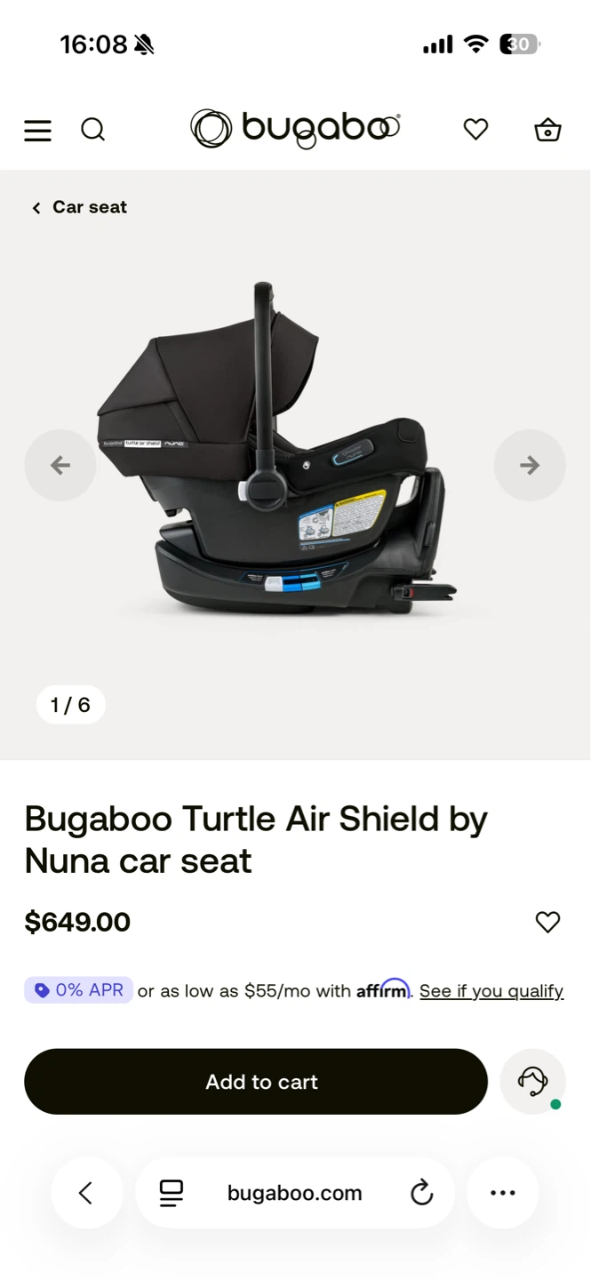 Bugaboo Turtle Air Shield by Nuna Car Seat - photo 3