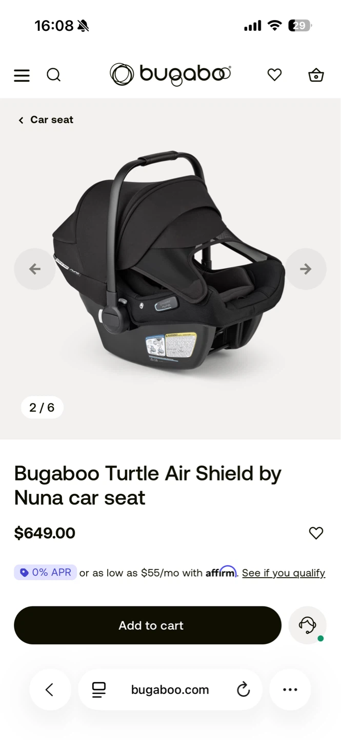 Bugaboo Turtle Air Shield by Nuna Car Seat - photo 2