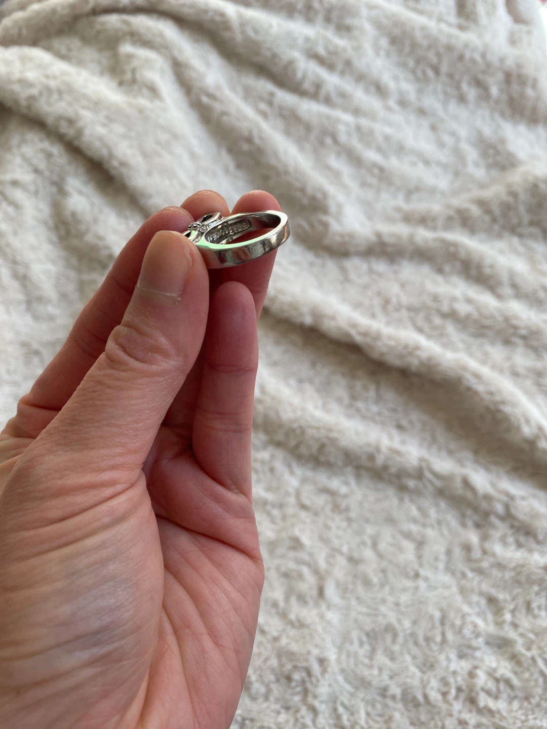 Silver Pave Bow Ring ⚽️ - photo 4
