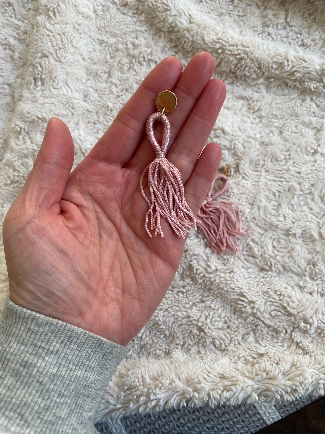 Pink Tassel Earrings ⚽️ - photo 2