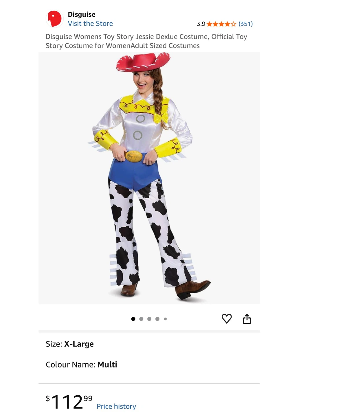 Disguise Toy Story Jessie Costume - X-Large - photo 5