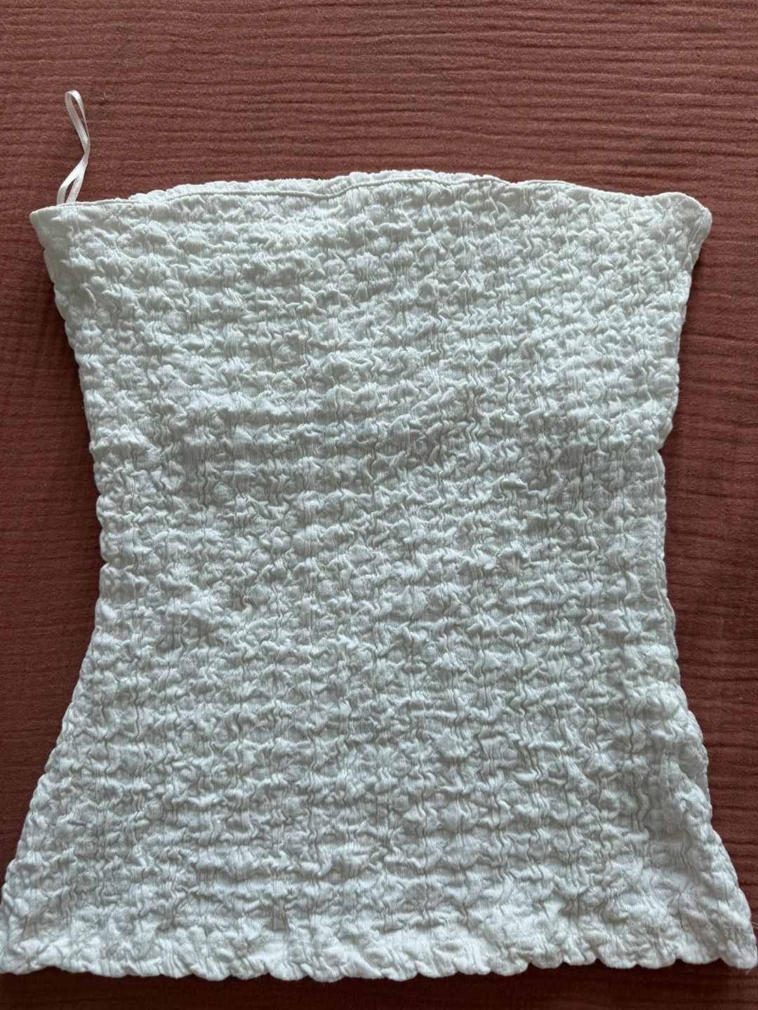 Zara White Smocked Tube Top
