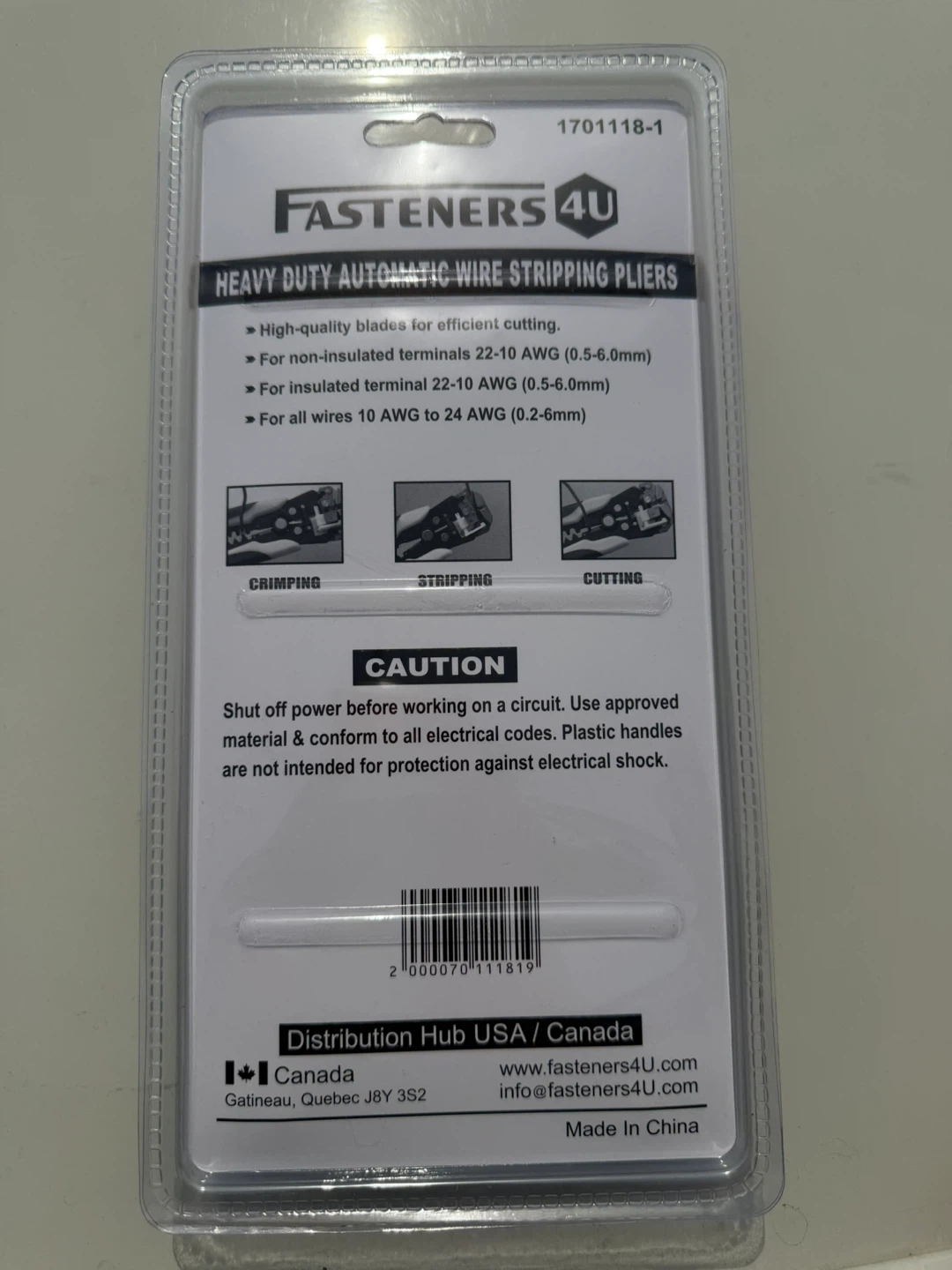 Fasteners4U Heavy Duty Automatic Wire Stripping Pliers - photo 2