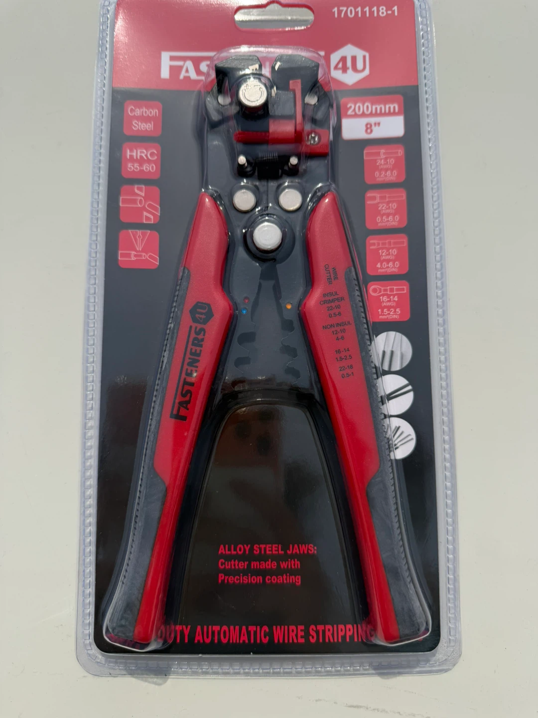 Fasteners4U Heavy Duty Automatic Wire Stripping Pliers
