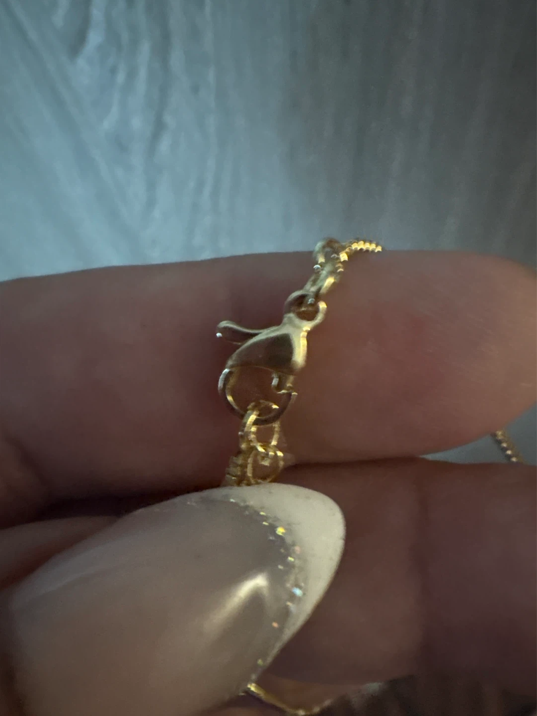 ⚽️ 18K Gold initial "J" necklace with CZ  stones - photo 5