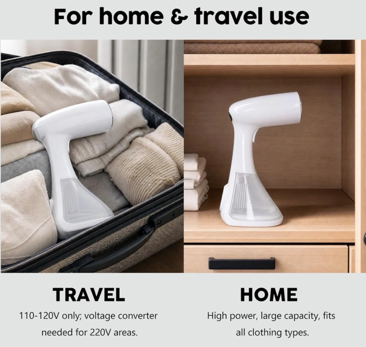 White Portable Handheld Garment Steamer - photo 5