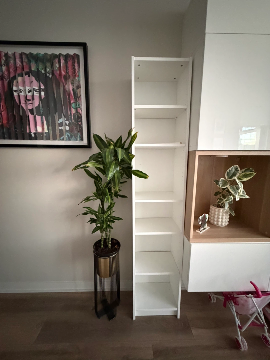 White Tall Bookshelf - photo 2