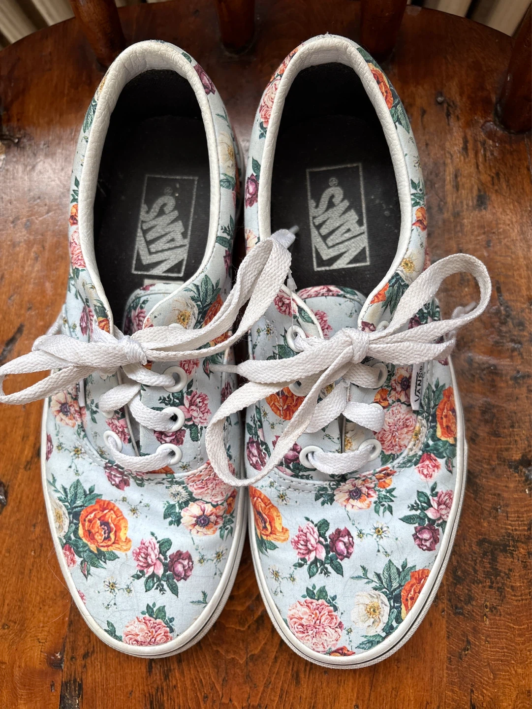Vans Floral Print Lace-Up Sneakers